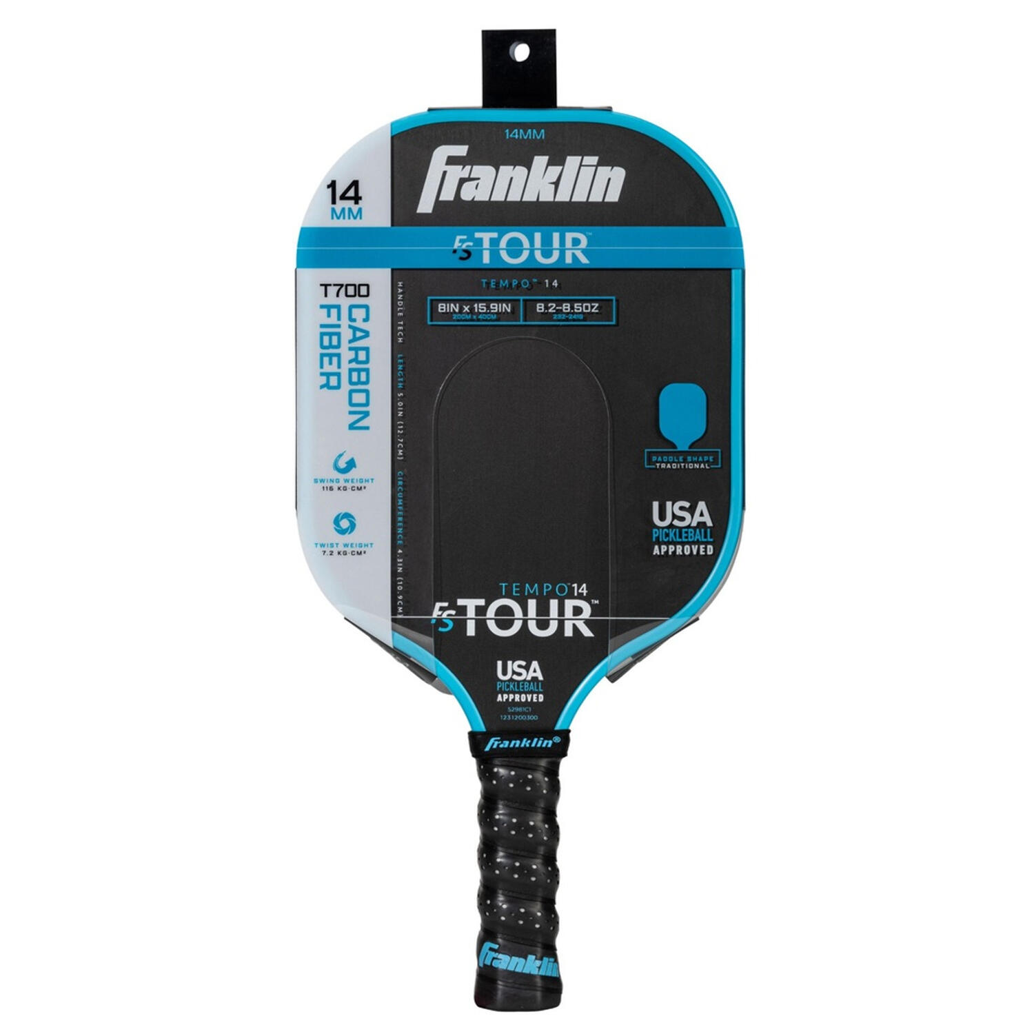 FS Tour Tempo Pickleball Paddle (Blue) 16mm 2/2