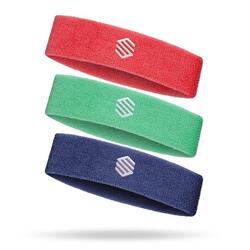 Lot de 3 bandeaux de padel Homme et Femme Triba Erit Rouge