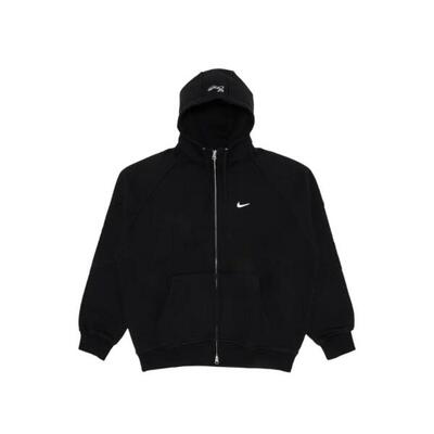 Zip up hooded sweatshirt nike black