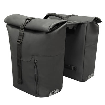 Fiets - dubbele tas virgil, zwart