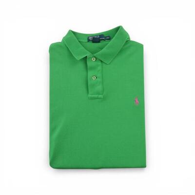 Tweedehands - korte mouw heren polo groen - goede staat