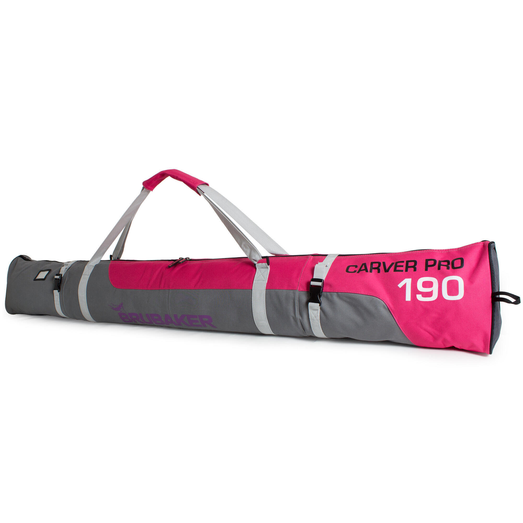 X2 - Brubaker Carver Pro Éd. Limitée Sac À Skis Rembourré 190cm Gris/rose - Sac De Sport - Gris|rose - 190 Cm - Decathlon