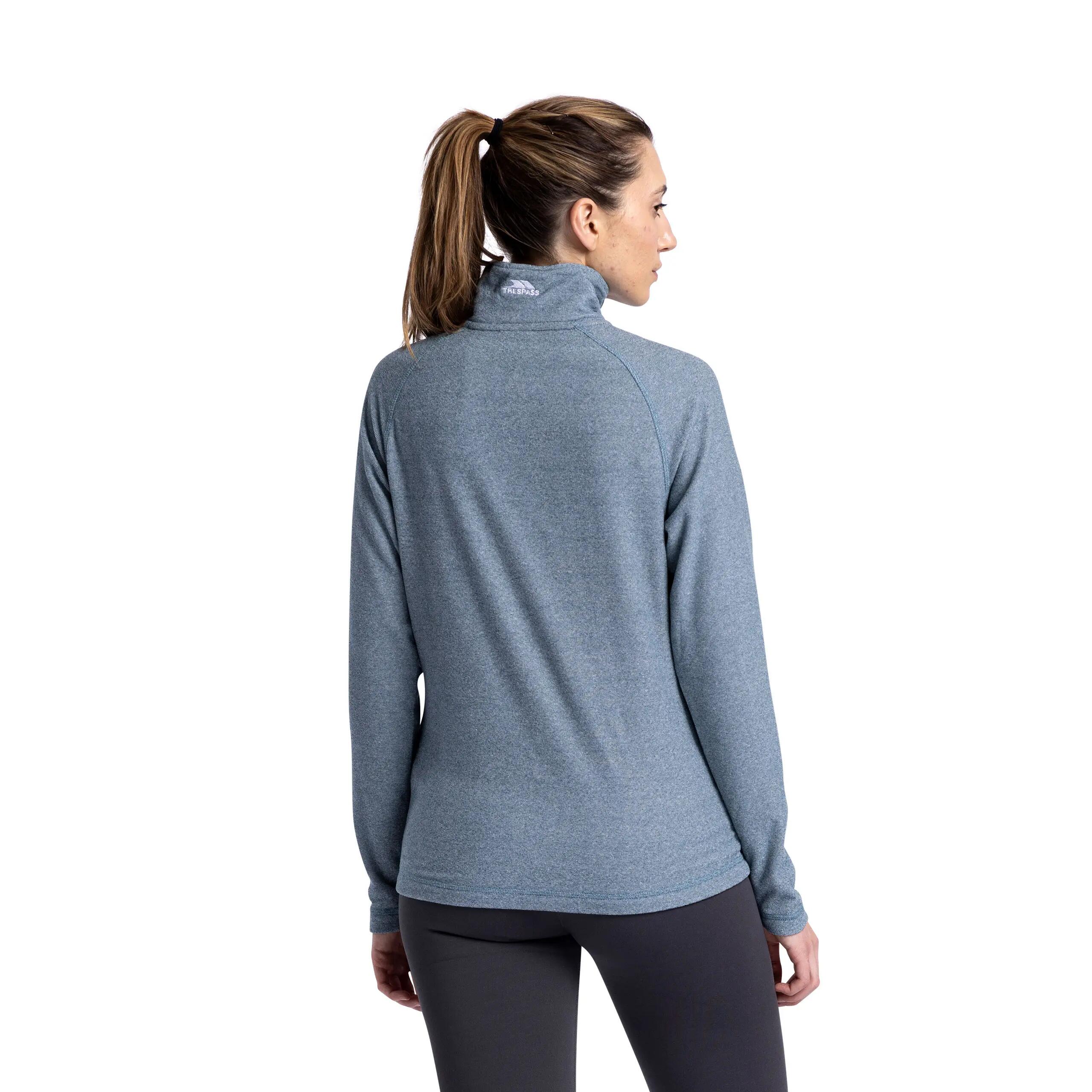 Womens 1/2 Neck Zip Brushed Back Fleece Top - Meadows 3/5