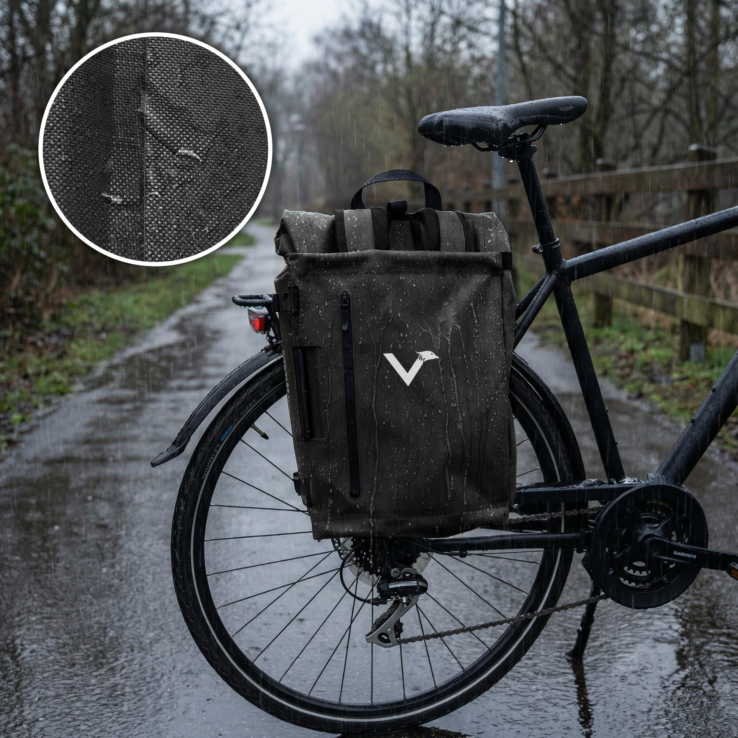 Sacoche Vélo 2en1 & Sac à Dos - 28L Imperméable - Porte-bagages pour E-Bik 5/8
