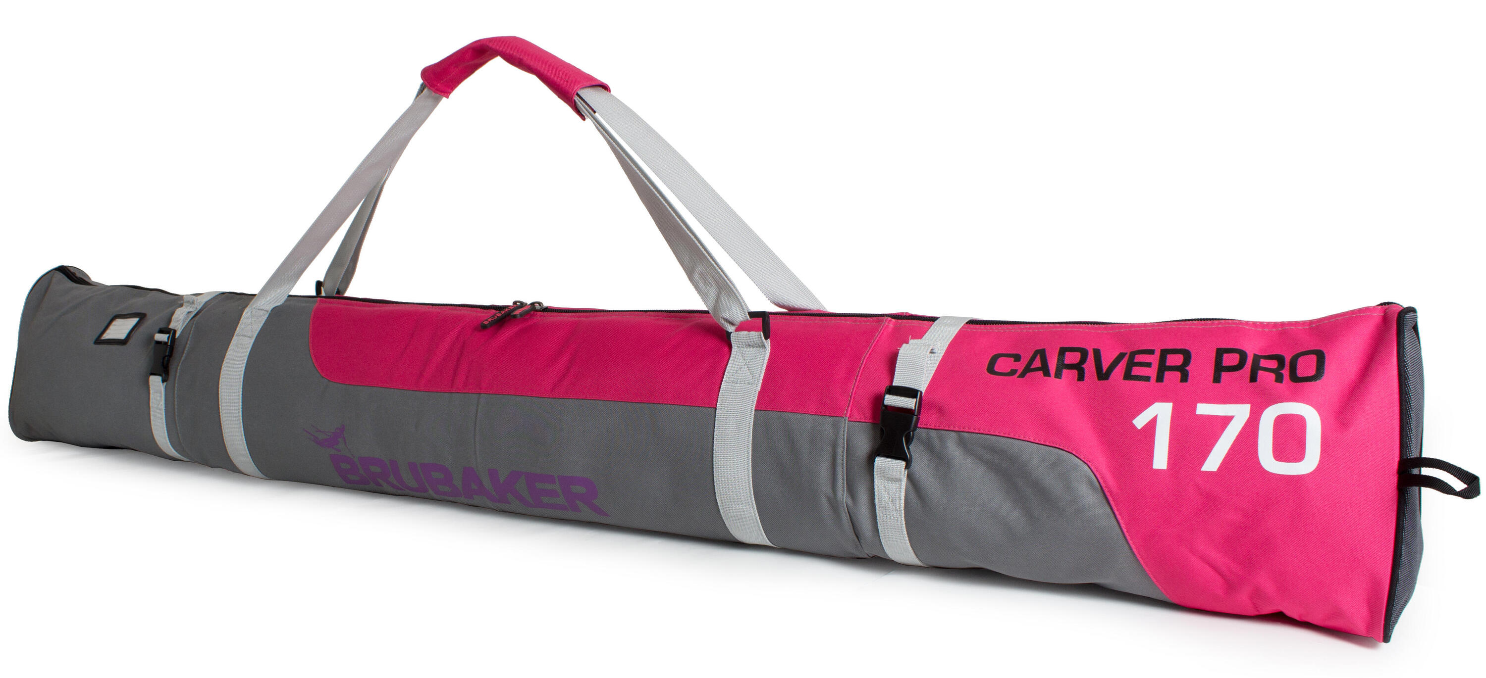BRUBAKER Saco de Ski Carver Pro Limited 170cm Acolchoado Cinzento/Rosa 3/3