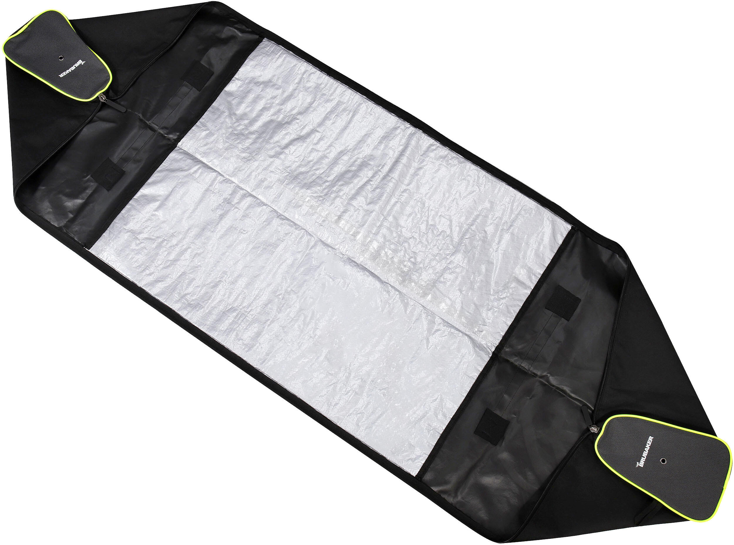 BRUBAKER Carver Champion Sac à skis rembourré 190cm Jaune néon/Noir 3/6