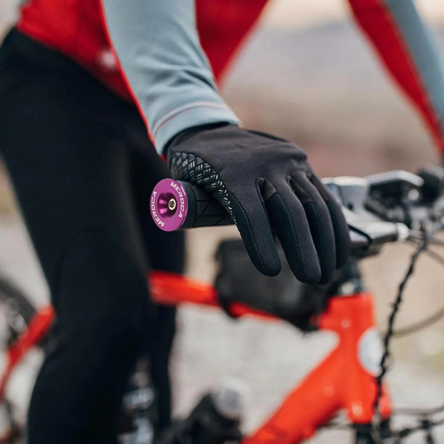 Bouchons de cintre vélo 22 à 24 mm violets en alliage avec vis M4 2/4