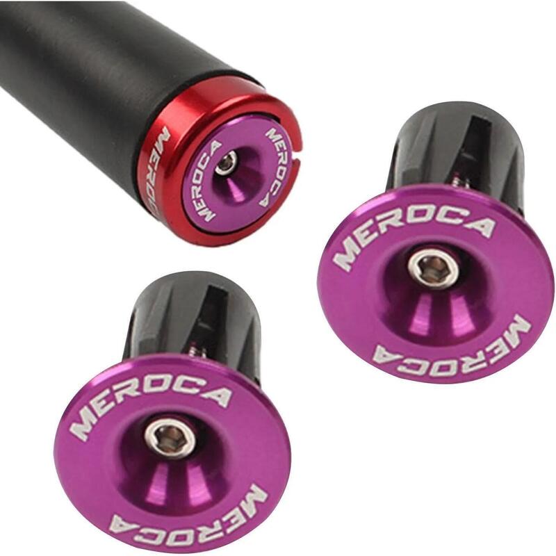 Korki kierownicy rowerowej 22–24 mm fioletowe aluminium M4