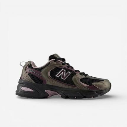 New Balance 530 Black Metallic Plum Brown