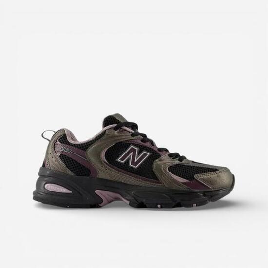 New Balance 530 Black Metallic Plum Brown