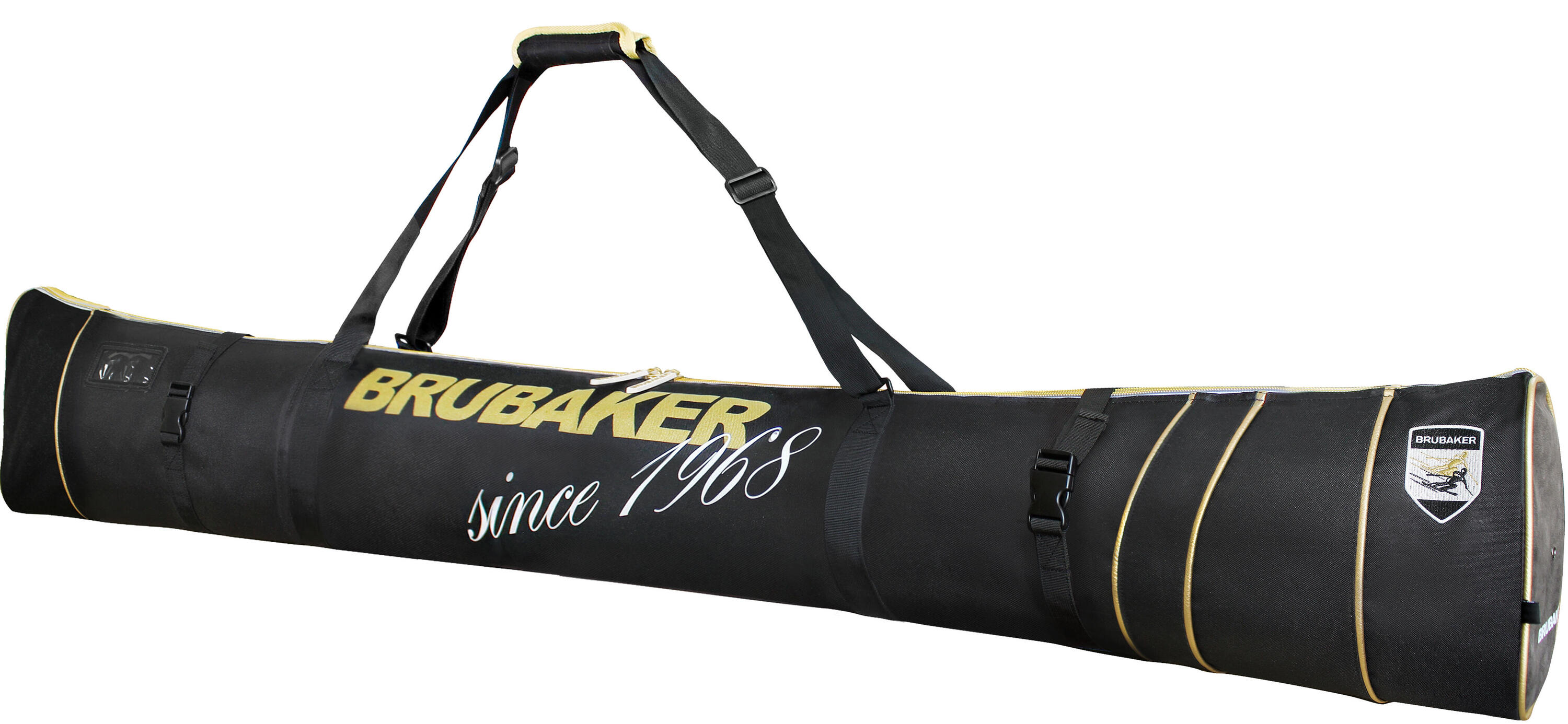 BRUBAKER Carver Pro Grenoble Édition Sac à skis rembourré 190cm Noir/Or 1/4