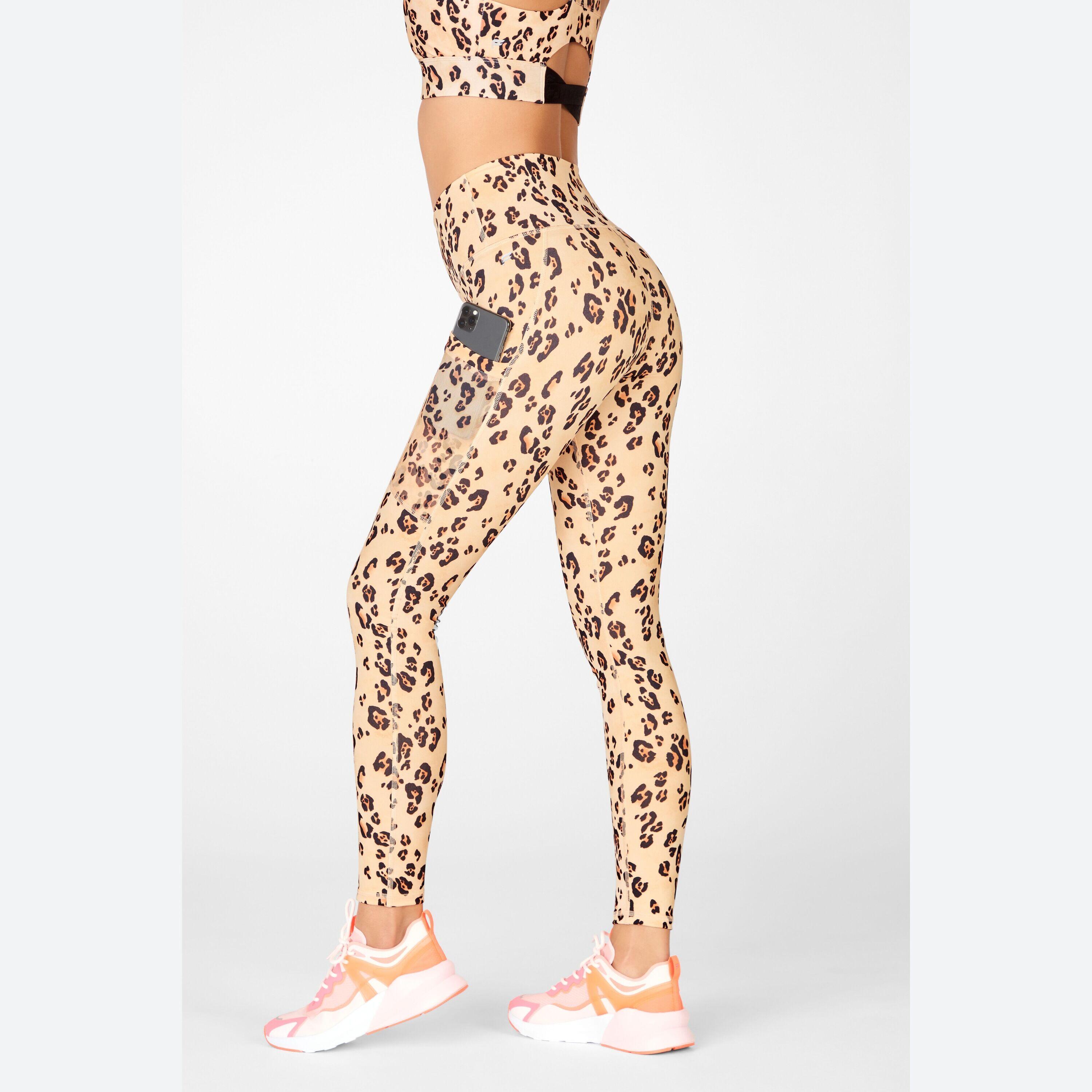 Damen Leggings On The Go Mit Leopardenmuster 3/4