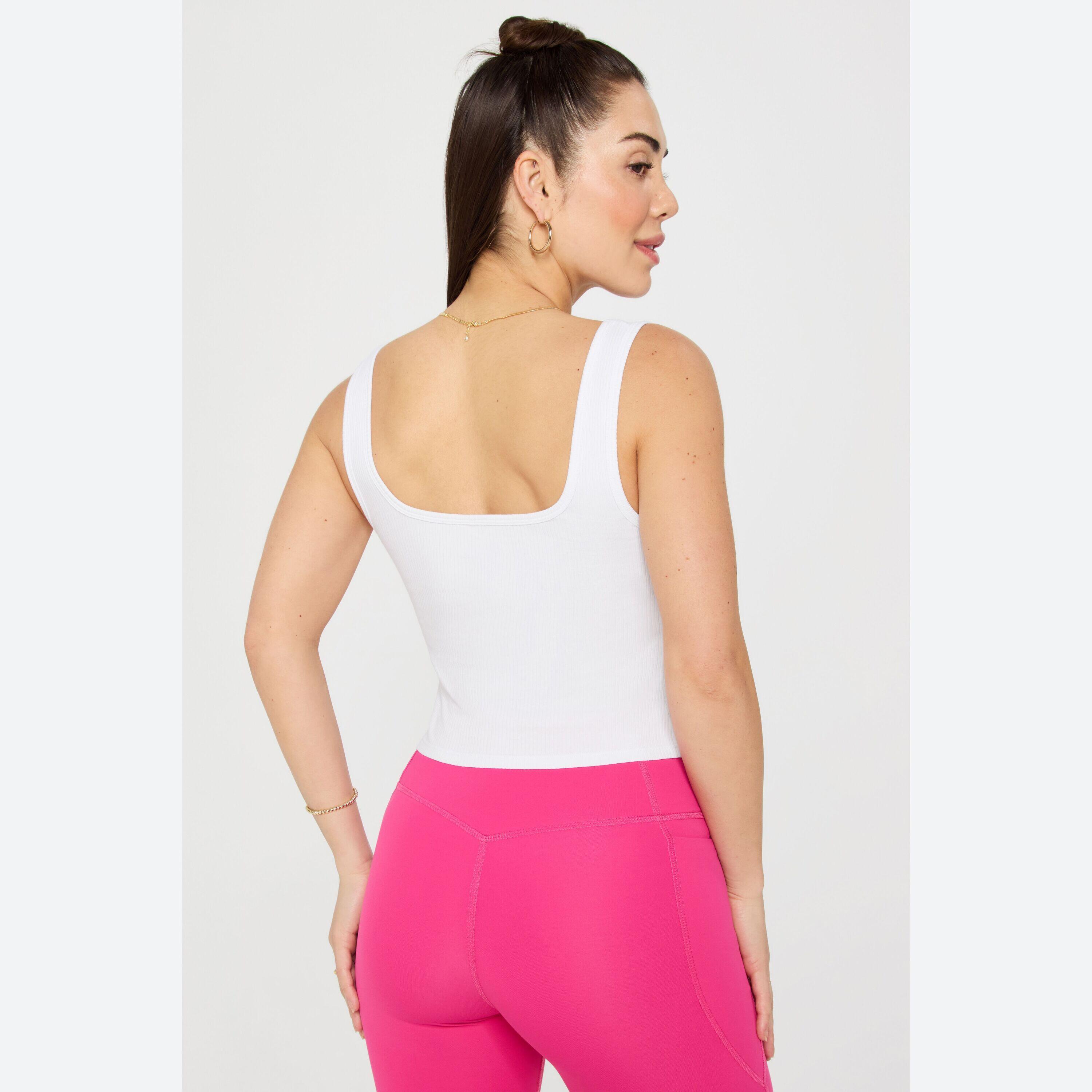 Top Femme Daily Rib À Encolure Carrée 3/4