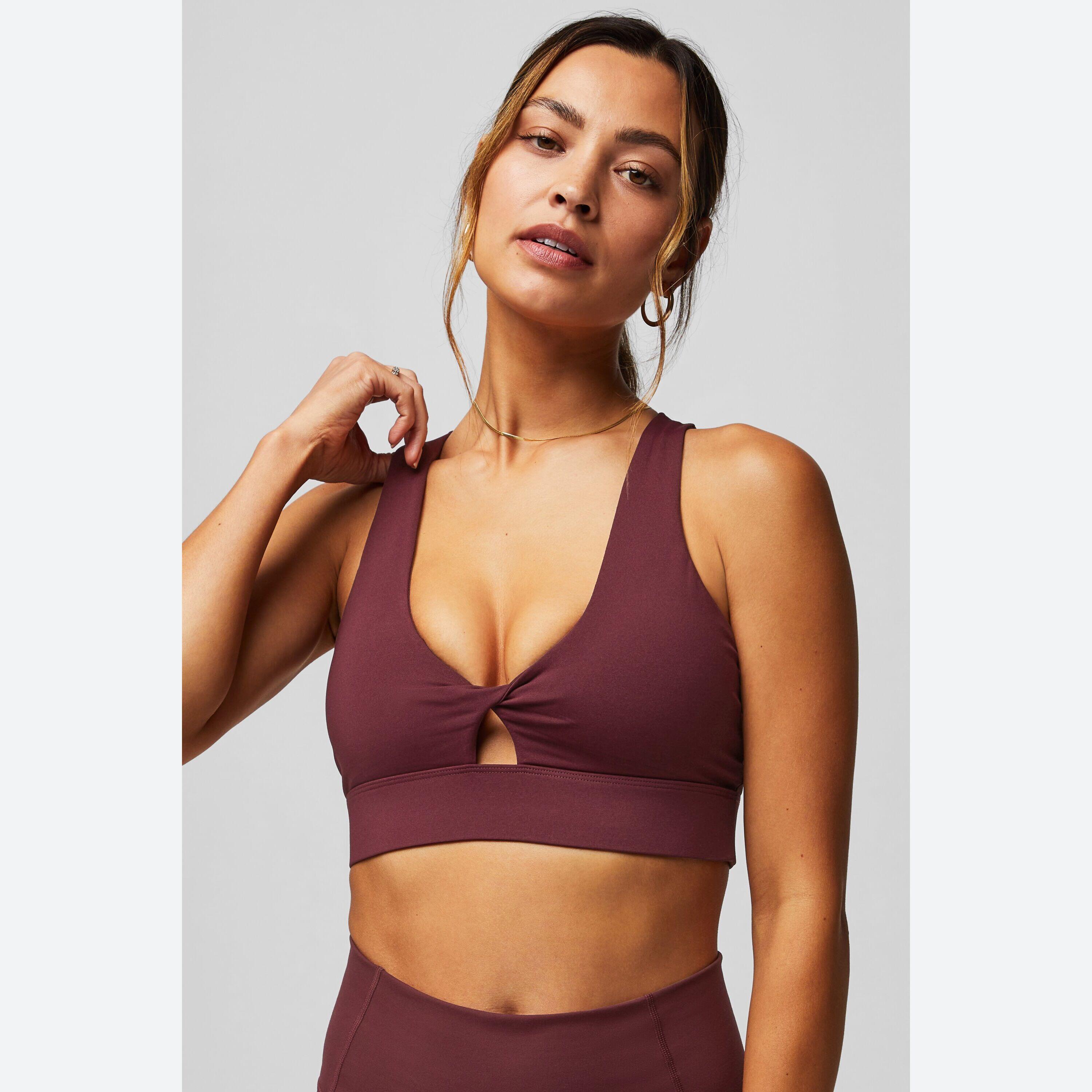 Fabletics - Soutien-gorge De Sport Femme Oasis Twist Avec Découpes - Brassière - Rouge - 52 2xl - Decathlon