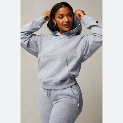 Dames hoodie year round terry met zakken