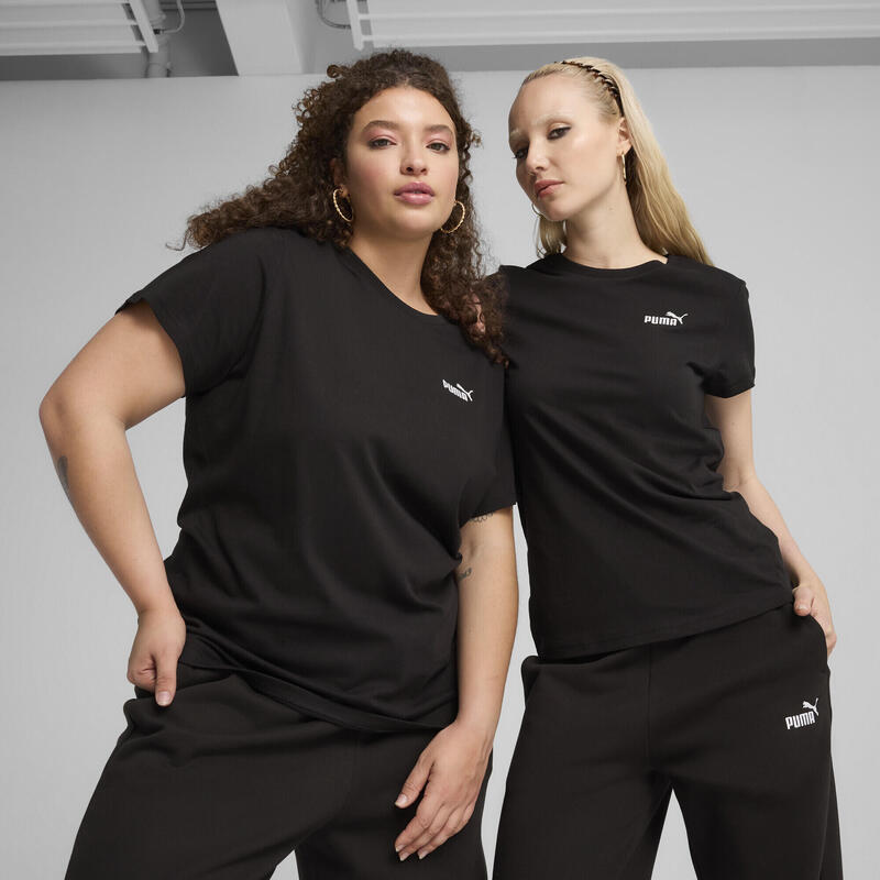 Tricou alergare femei logo mic ESS Small No. 1, negru PUMA