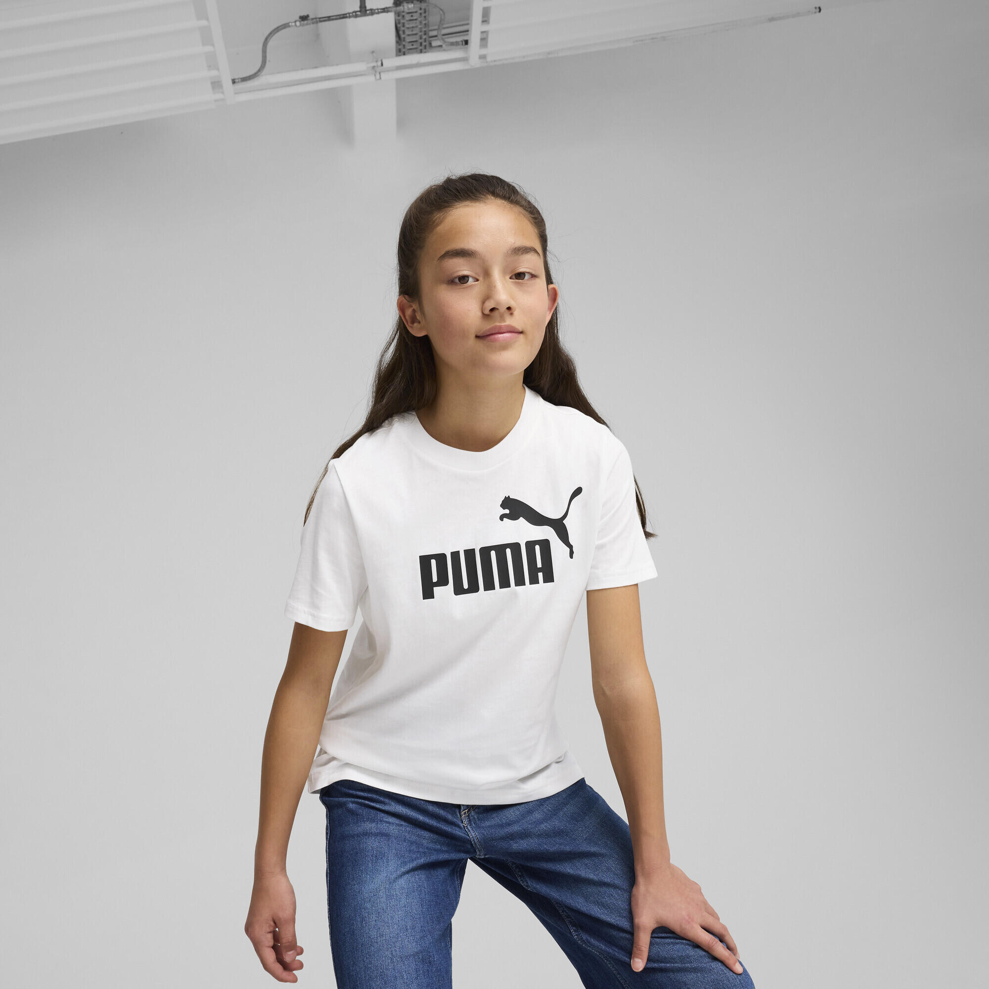 T-shirt infantil algodão estampa Ess No. 1 Logo PUMA 2/5