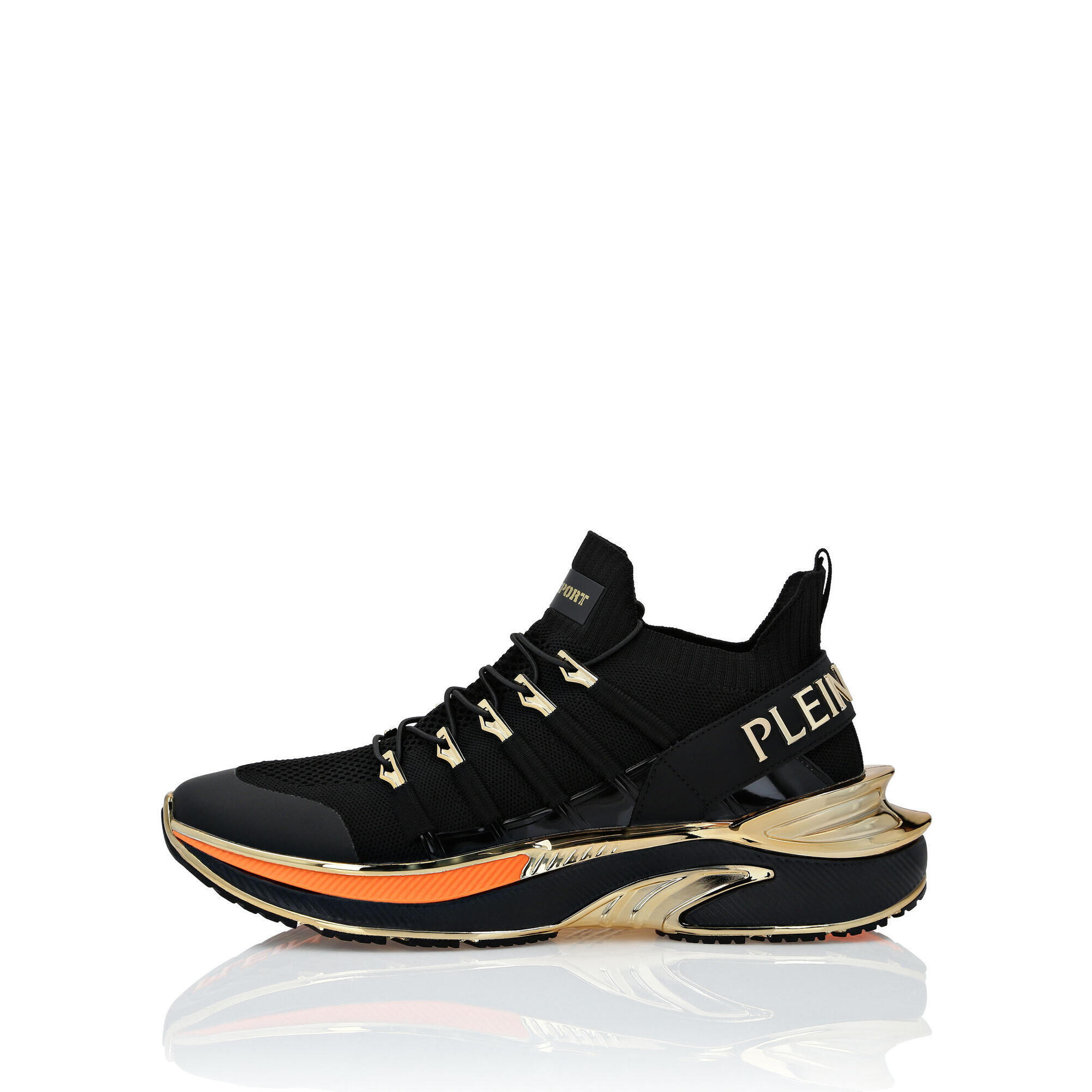 Plein Sport - Baskets De Course Chrome Surfer - Chaussures De Sport - Noir|orange - Decathlon