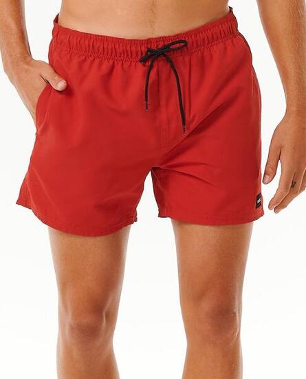 Short de bain Homme Volley Offset 15’’ Rouge