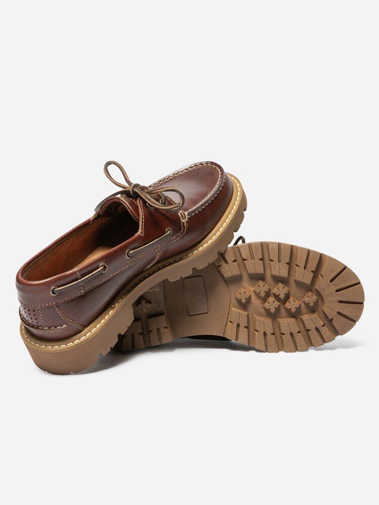 Chaussures bateau femme LAZARIA Acajou 5/5