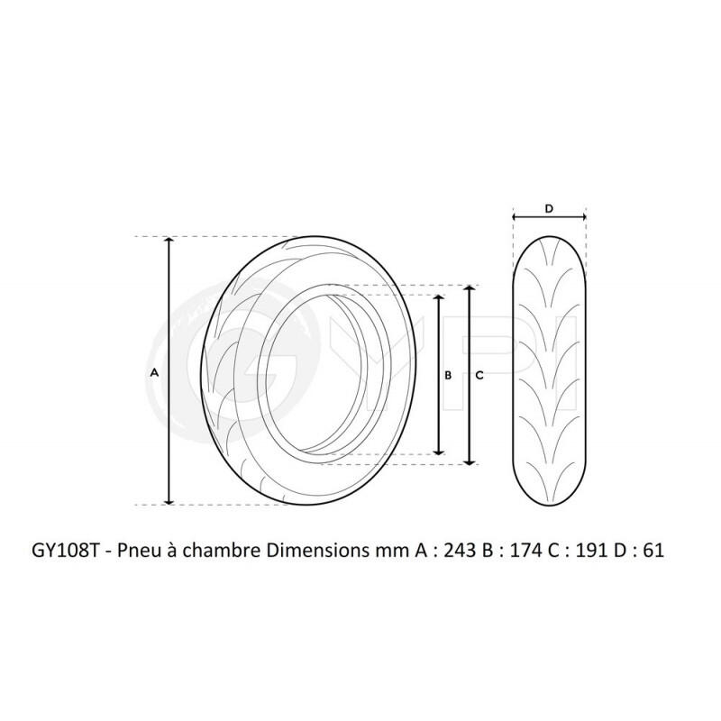 Pneu - 10" *60/65-6.9 Tubeless Ninebot E3 Pro E- City 2/2