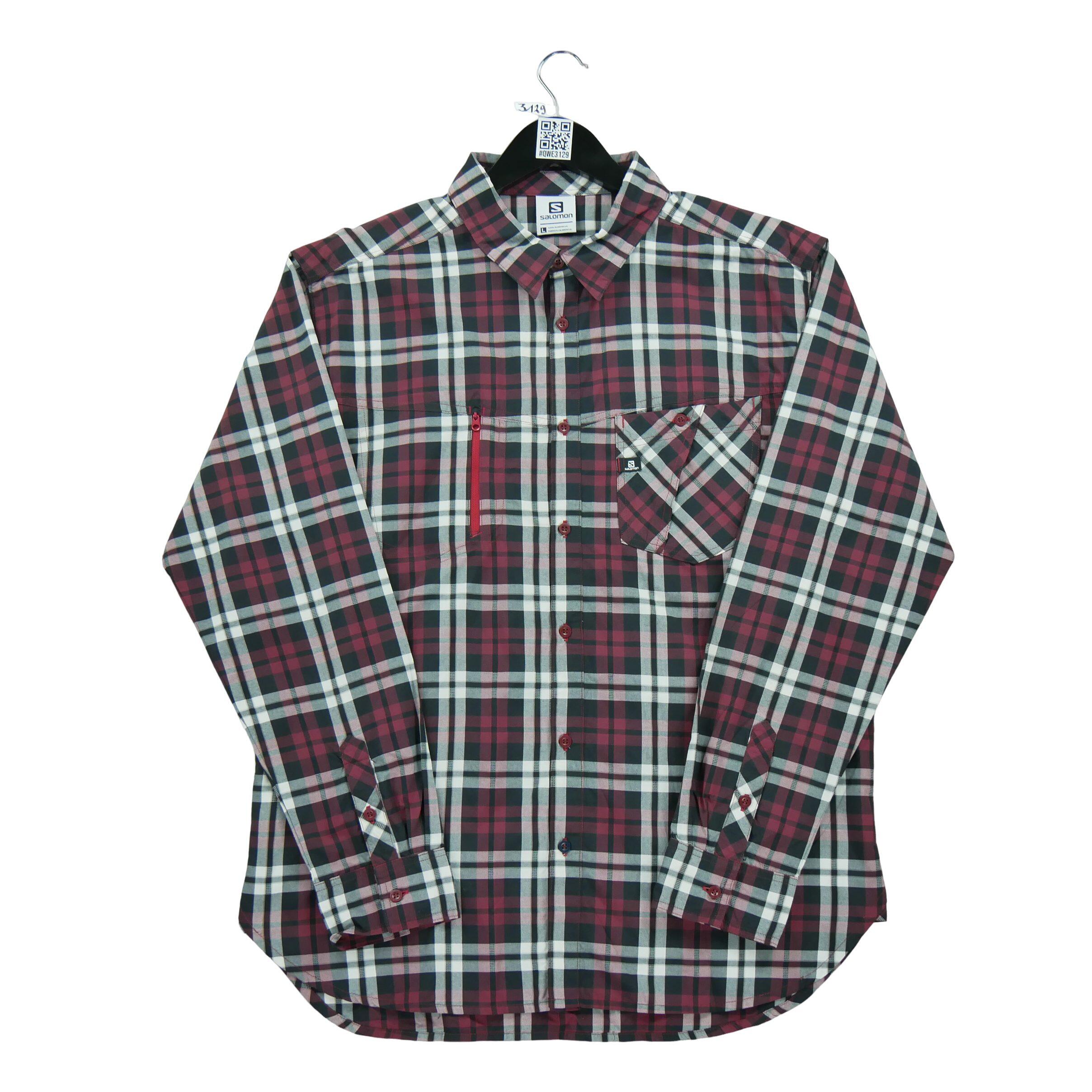 Salomon - Seconde Vie - Chemise Détente Homme À Carreaux - Excellent État - Chemise Manches Longues - Rouge - Decathlon