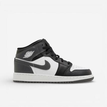 Jordan 1 Mid Black White Iron Grey