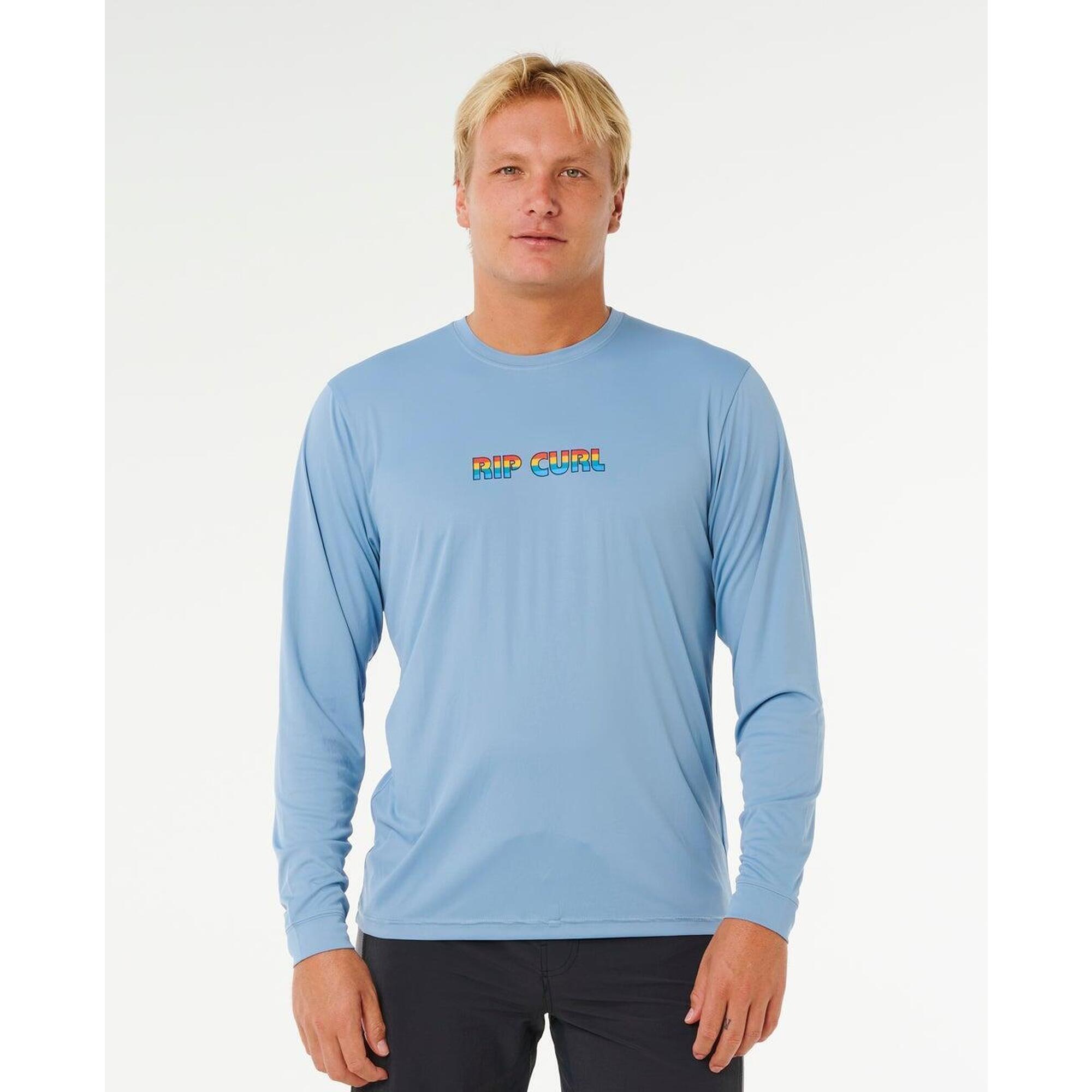 Rip Curl - T-shirt Homme Anti-uv Icons Of Surflite Manches Longues Upf50+ - T-shirt Anti-uv - Bleu - Decathlon