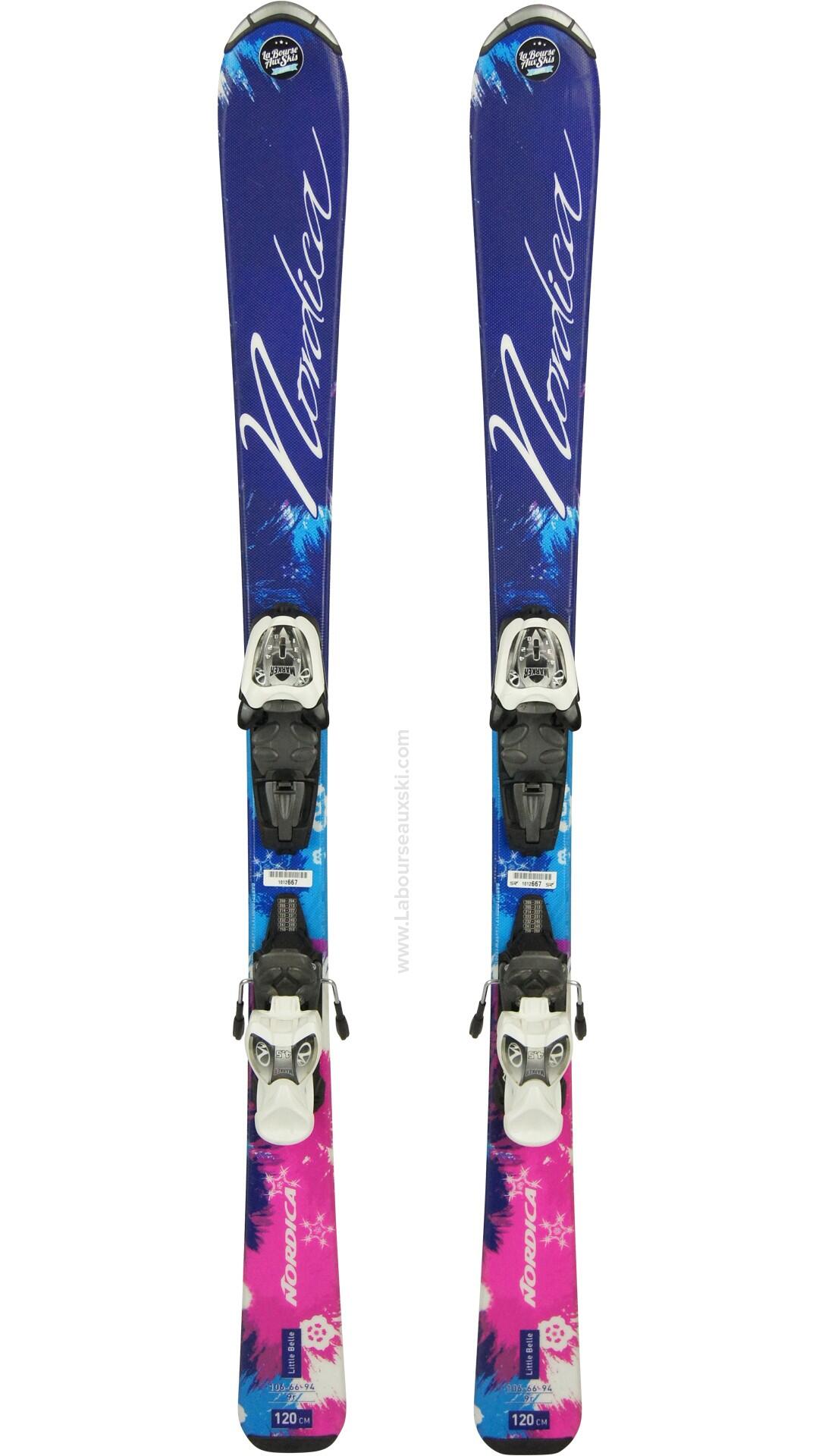 Reconditionné - NORDICA LITTLE BELLE JUNIOR + FIX - Très bon état 2/7