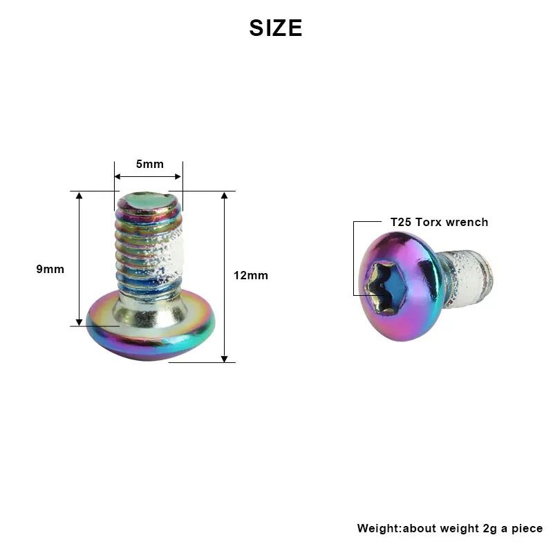 viti torx t25 disco freno acciaio inox m5×9 mm multicolore 12 pezzi 3/4