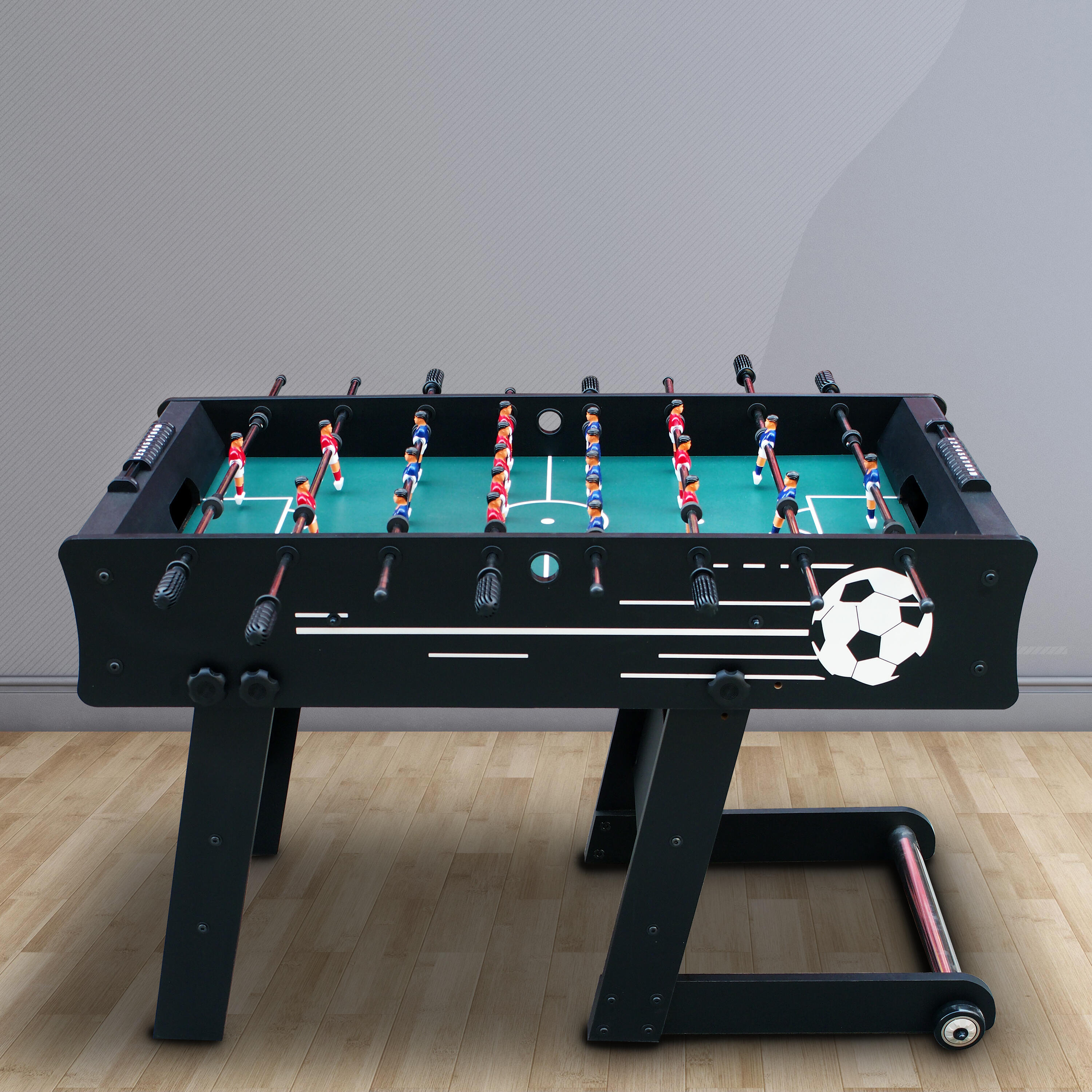 Futbolín plegable, 2 pelotas y marcador, Scorpion Kick, negro 3/7