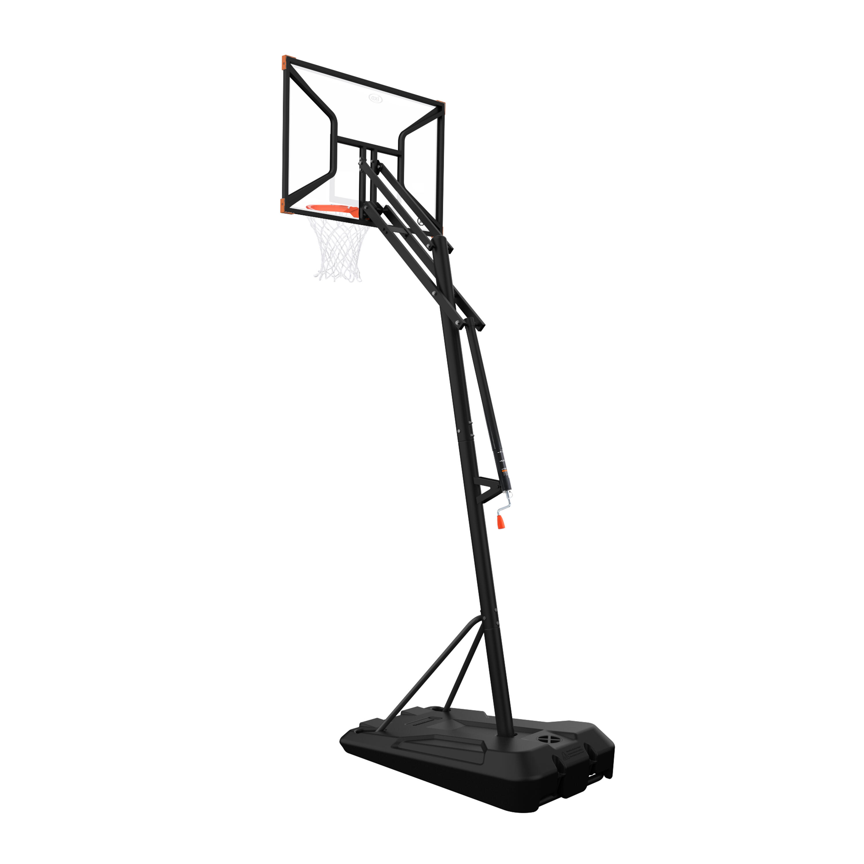 AXI Kosz do koszykowki na stojaku Premium, 230-305 cm, pomaranczowo-bialy 6/7