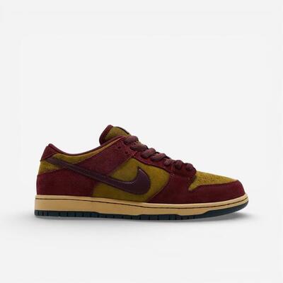 Nike sb dunk low dark team red olive flak