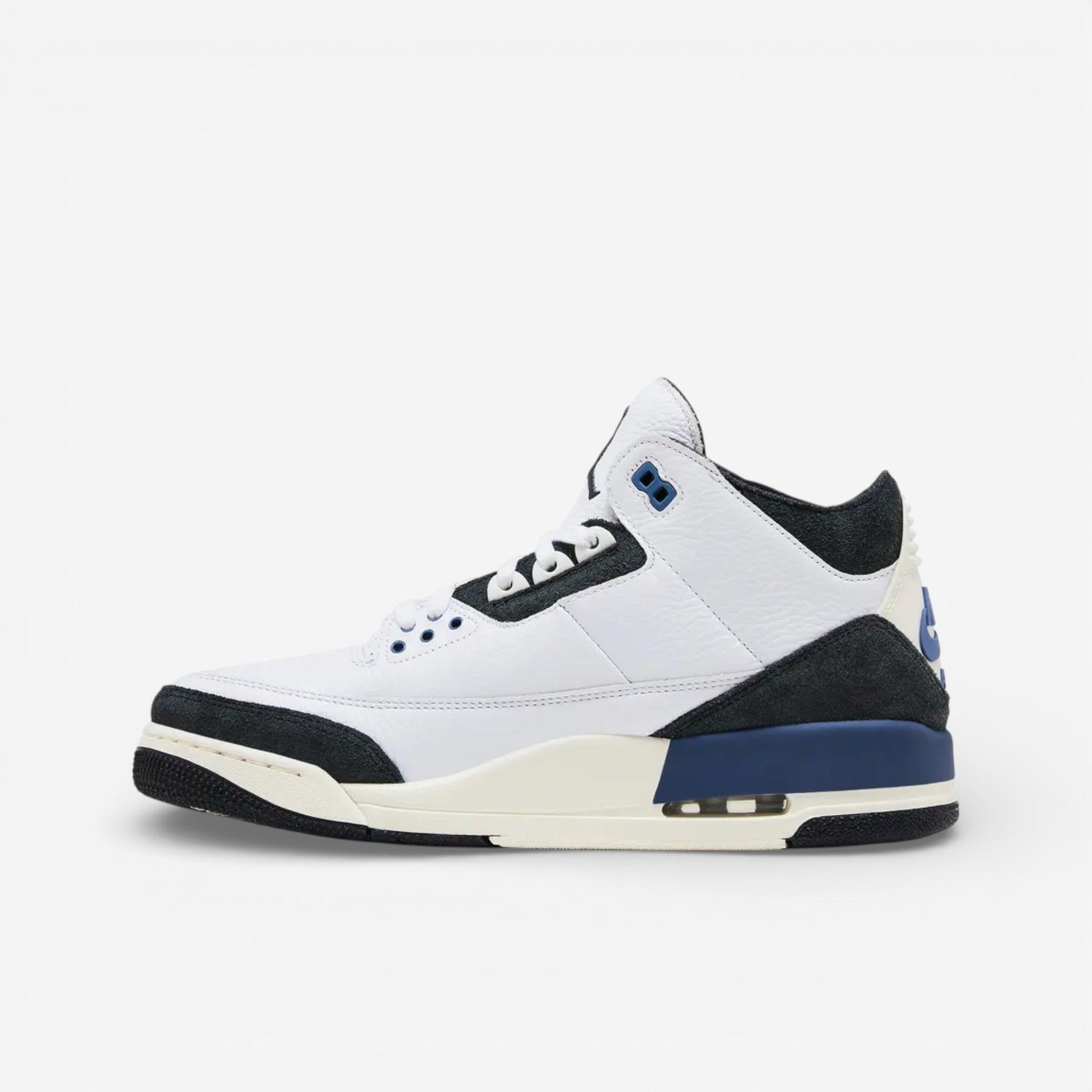 retro 3 jordans blue and white