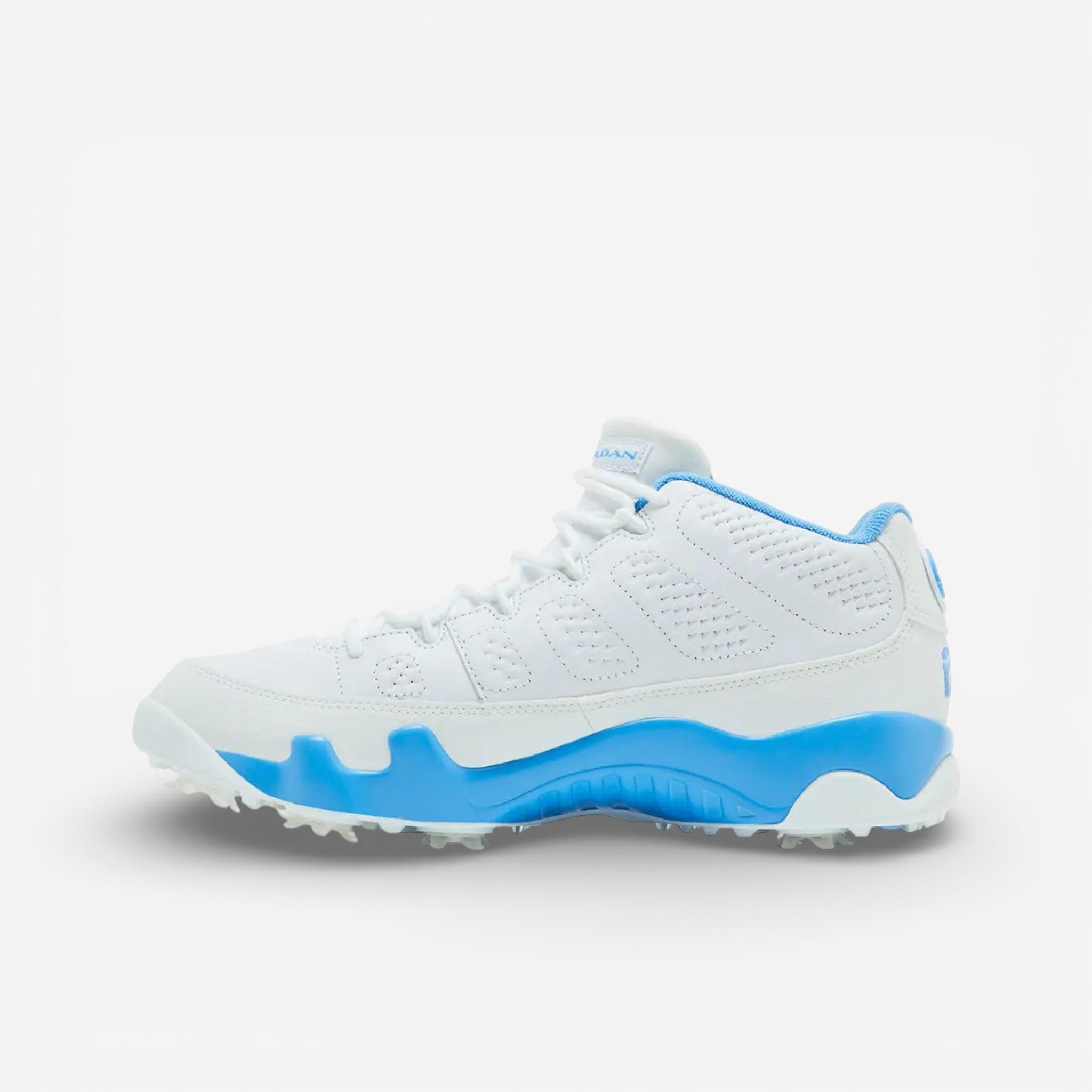 Jordan 9 Retro Low Golf White University Blue 2/3