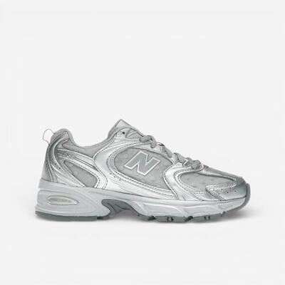 New balance 530 silver metallic raincloud polka dots