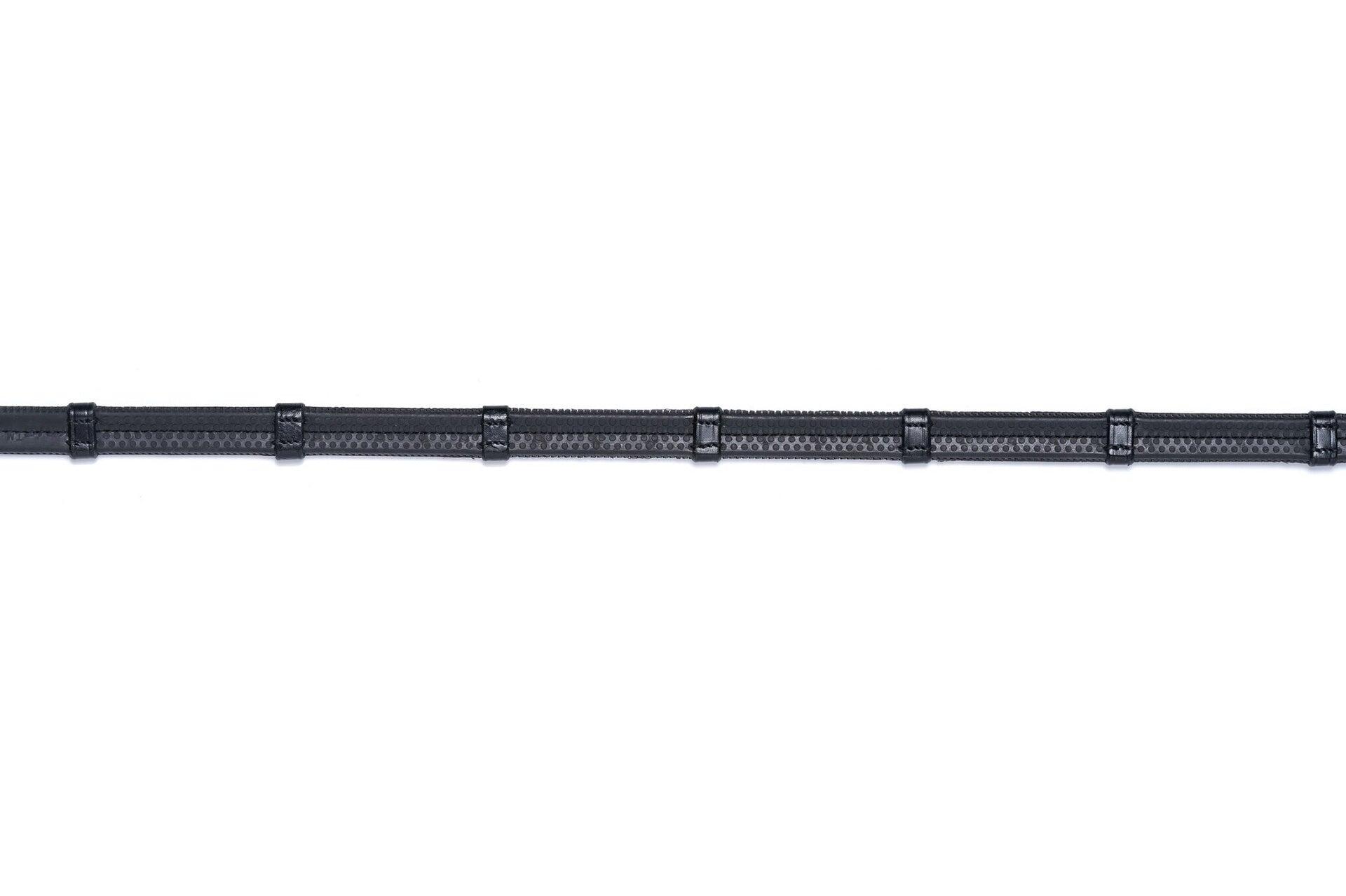 Trust Maastricht 1/2inch Rubber Reins 7 Stops Zwart - 7/7