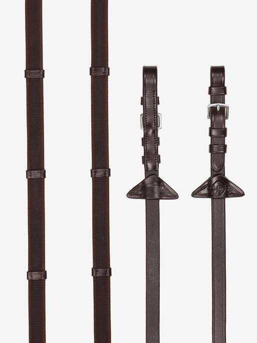 Lemieux Rubber Grip Continental Teugels Havana/zilver - 4/7
