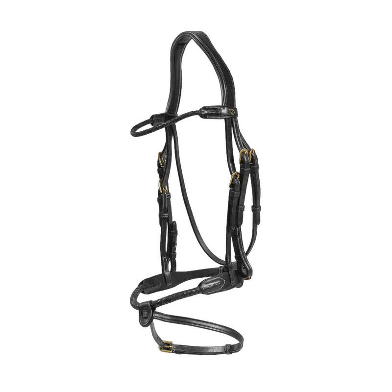 Dy'on Braided Noseband Hoofdstel With Removable Flash Bruin -