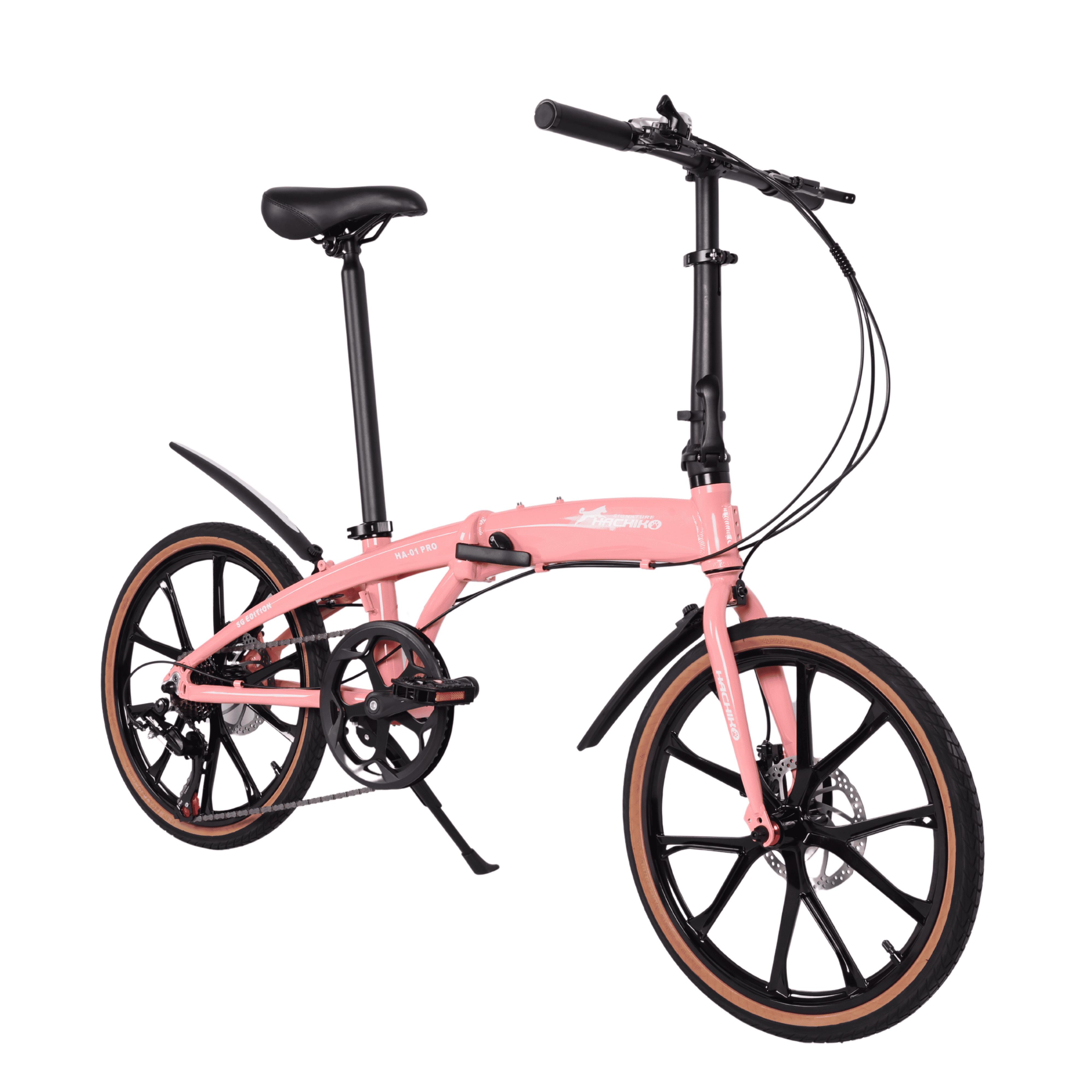 Hachiko HA-01 PRO CHERRY BLOSSOM PINK | Aluminium Fold Bicycle