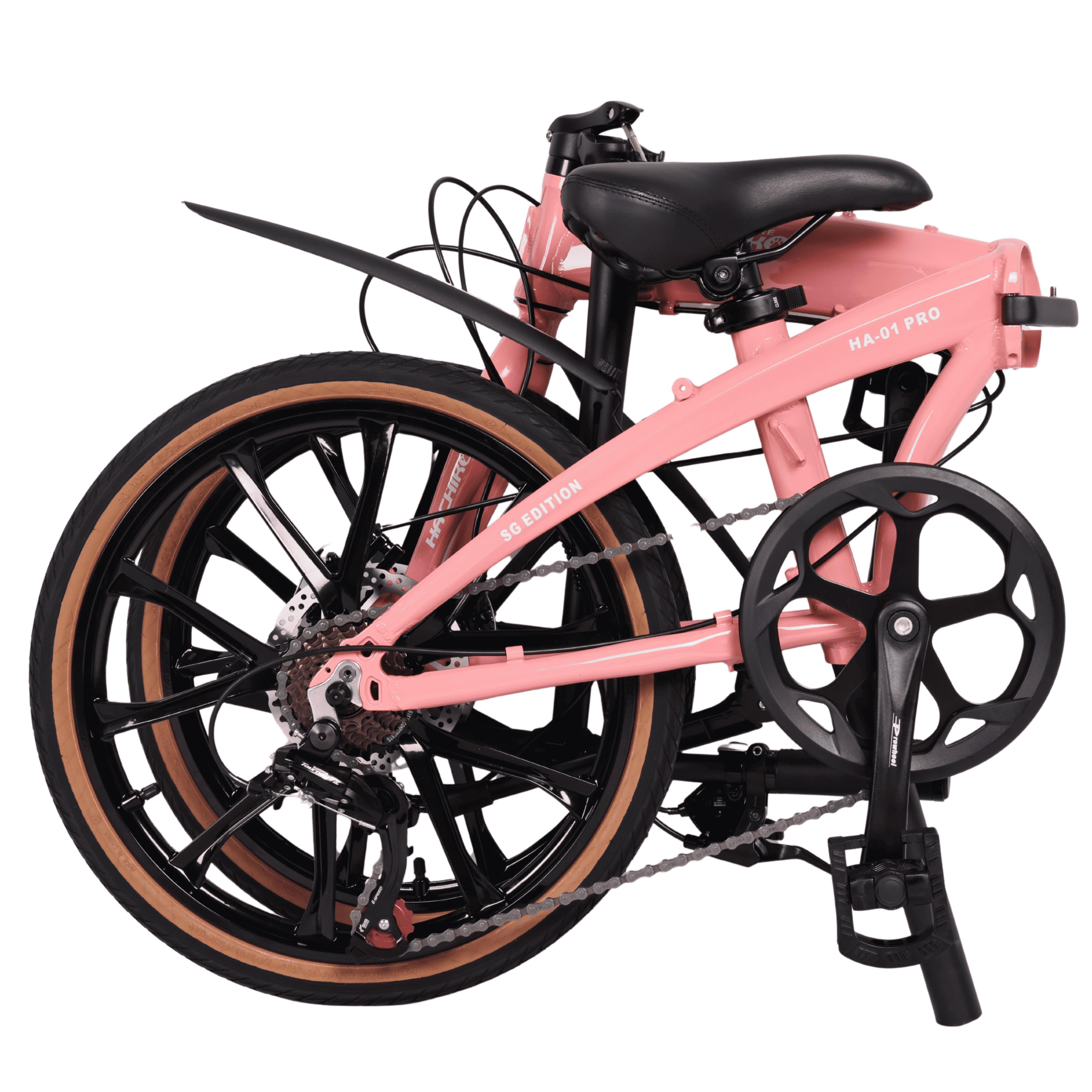Hachiko HA-01 PRO CHERRY BLOSSOM PINK | Aluminium Fold Bicycle