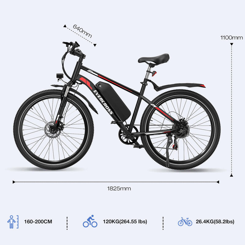 Bicicletă Electrică MTB 27,5" - Baterie 468Wh - 7 Viteze - Suspensie - EK15