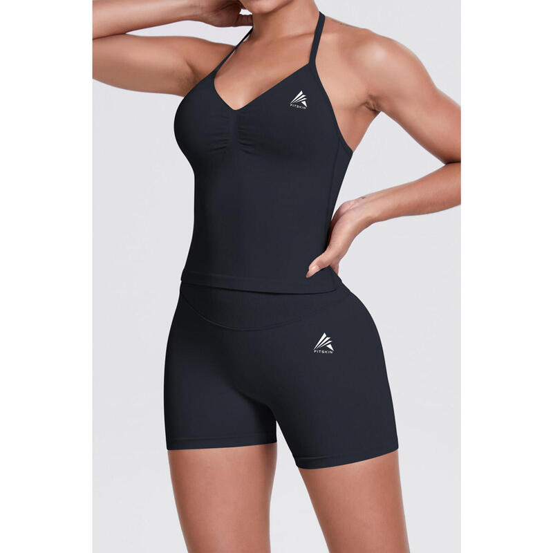 Colant scurt FITSKIN V-Form Shortline Jet Black