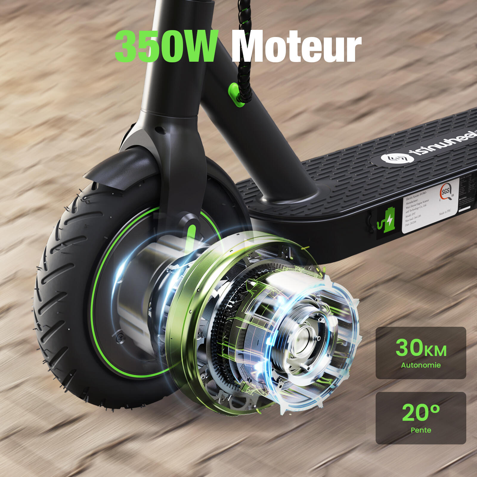 Adulte Trottinette Électrique confortable pour trajets urbains, APP,LED,25 km/h 2/9