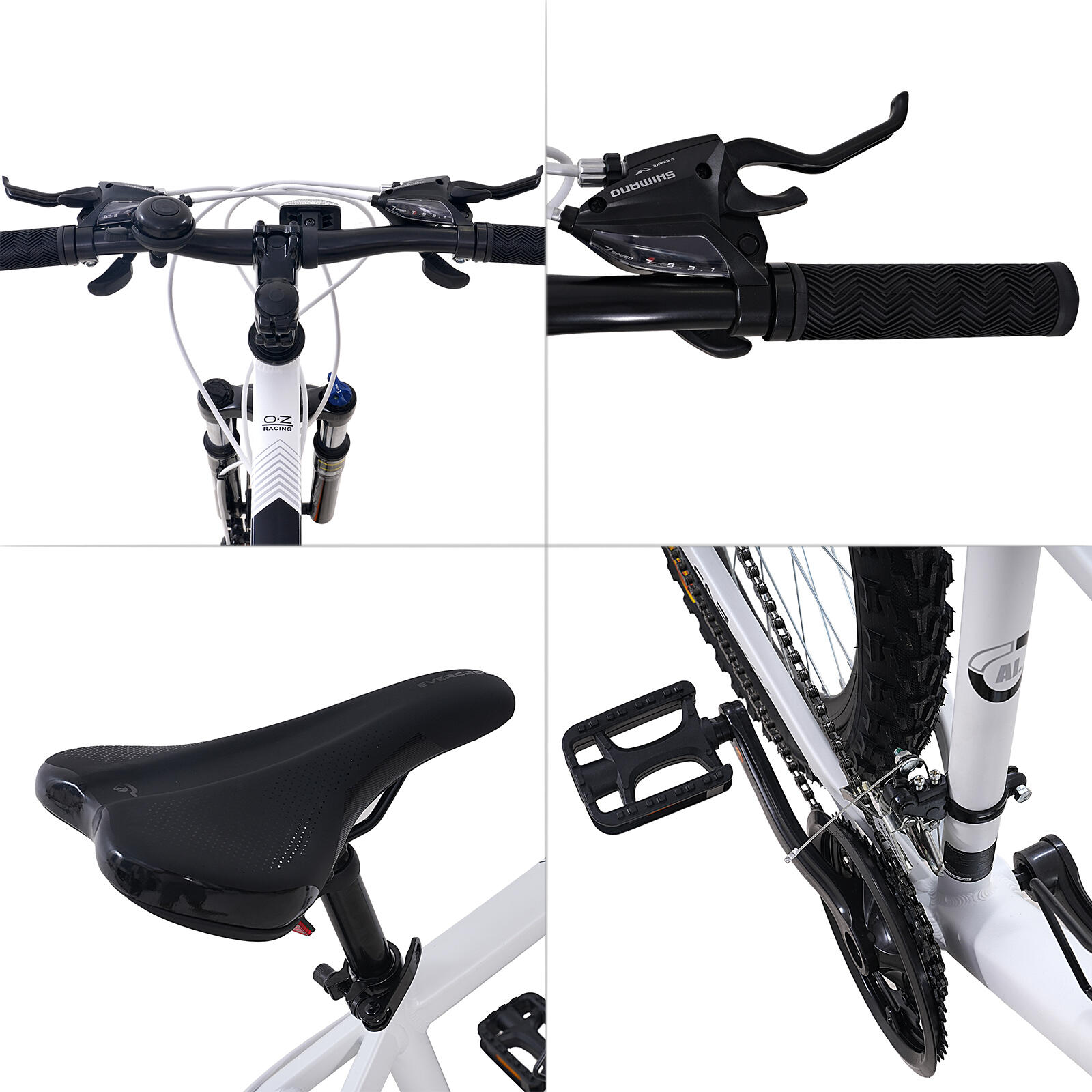 Vélo tout chemin VTT 26 Pouces-21 Vitesses-Suspension Avant- Freins à Disque-EM3 5/7