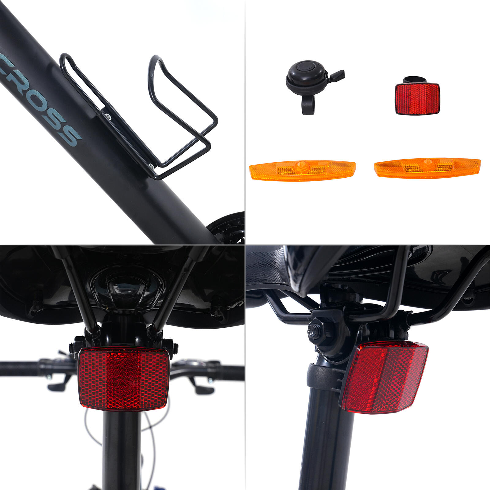 Vélo tout chemin VTT 26 Pouces-21 Vitesses-Suspension Avant- Freins à Disque-EM3 7/7