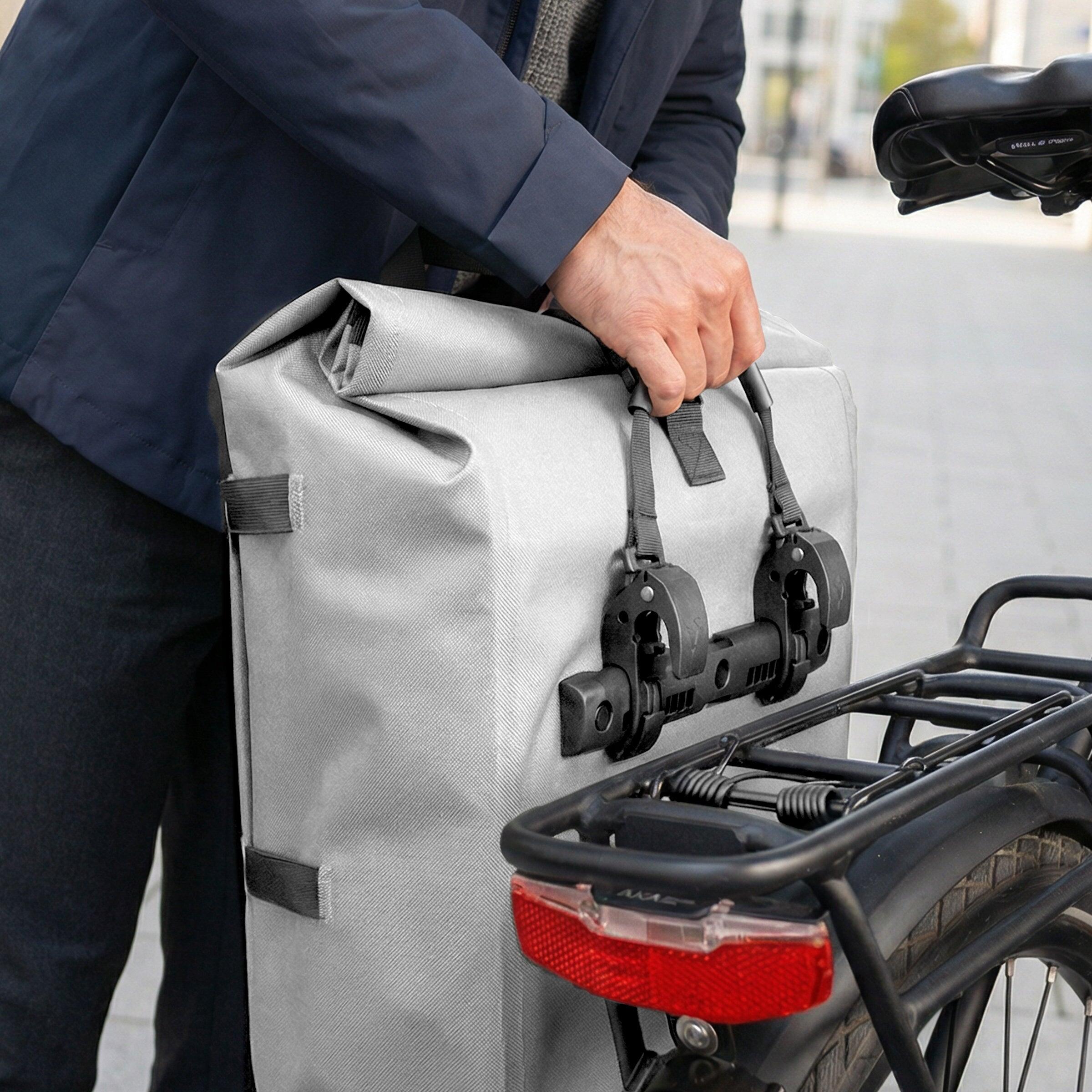 Sacoche Vélo 2en1 & Sac à Dos - 28L Imperméable - Porte-bagages pour E-Bik 3/8