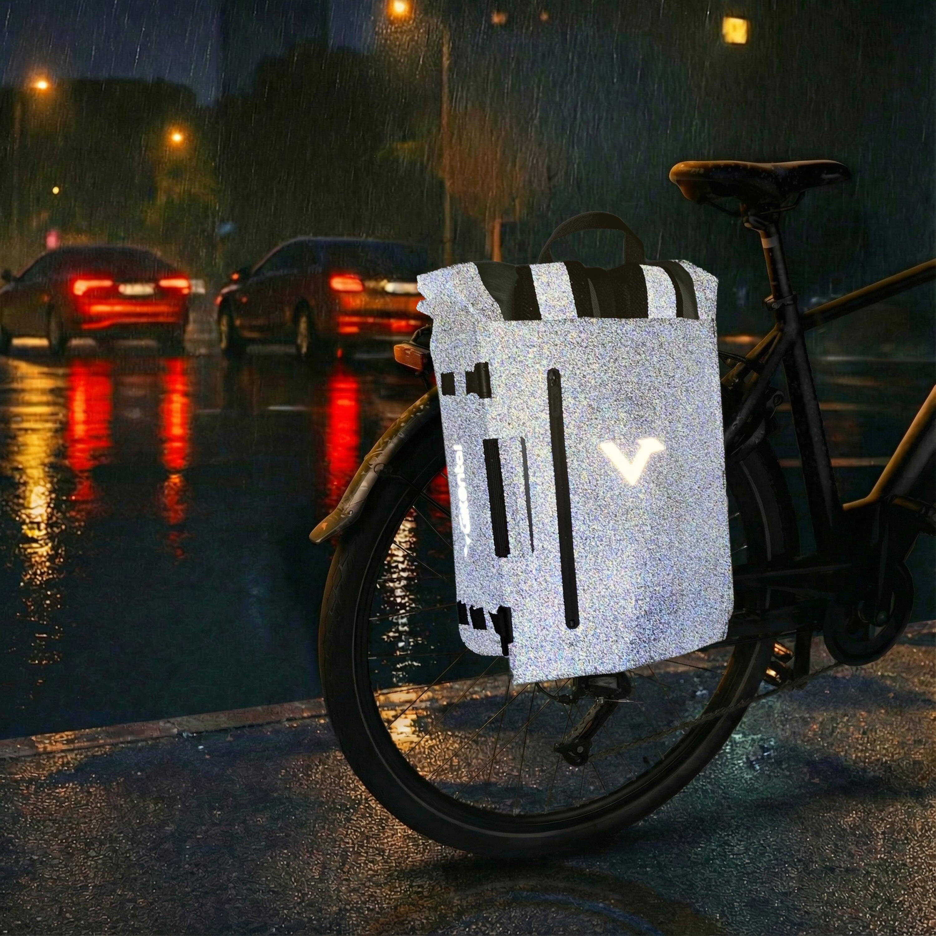 Sacoche Vélo 2en1 & Sac à Dos - 28L Imperméable - Porte-bagages pour E-Bik 6/8