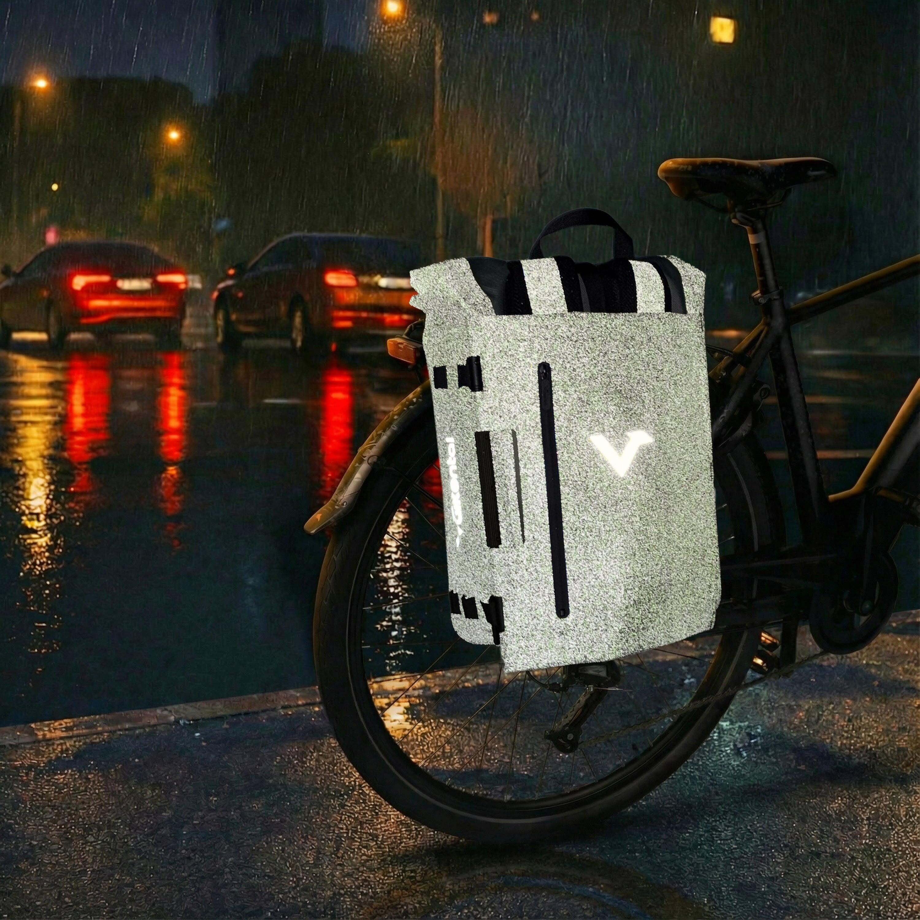 2in1 Fahrradtasche & Rucksack - 28L Wasserdicht - Gepäckträgertasche für E-Bikes 6/8