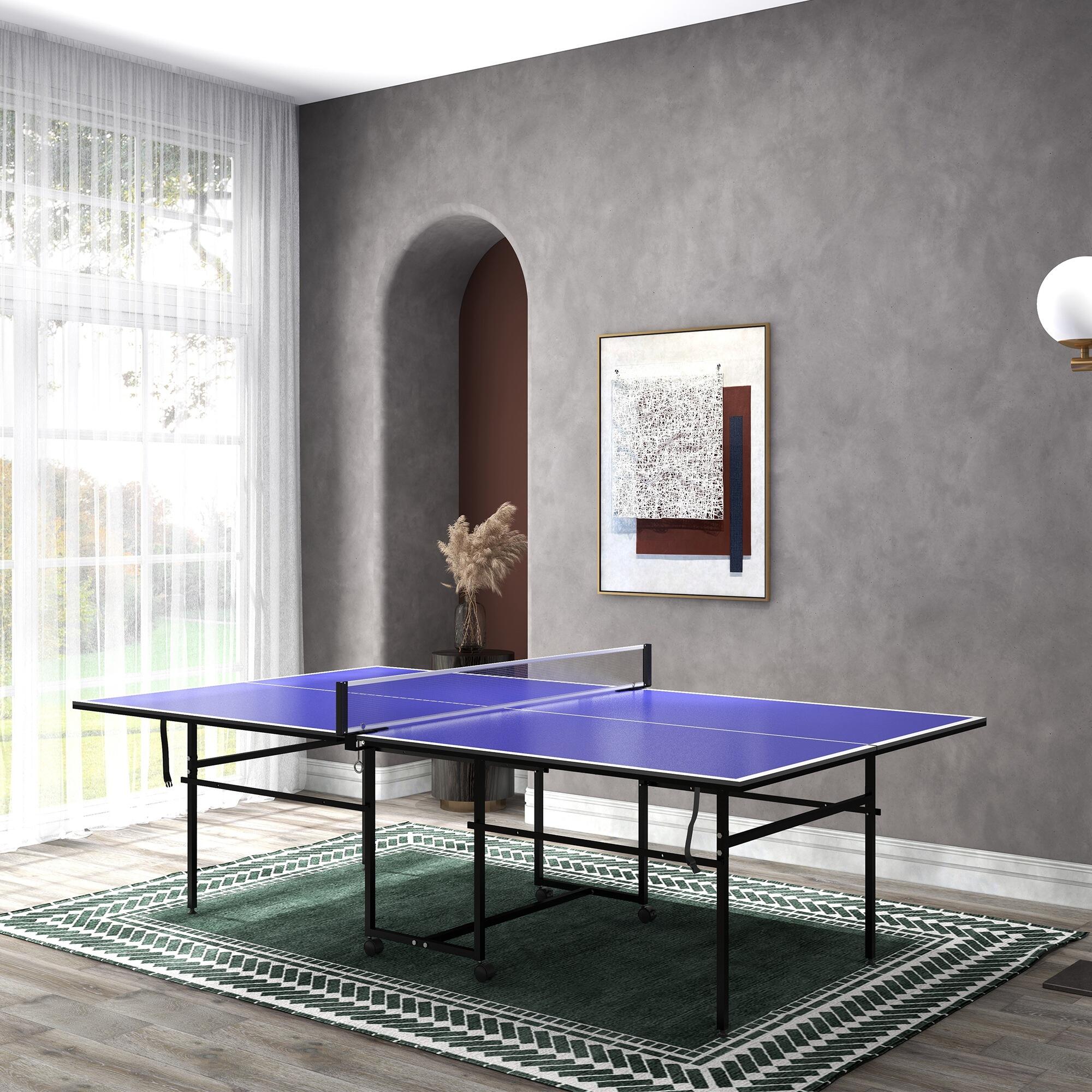 Mesa de ping pong 274x152,5x75,5 cm azul SPORTNOW 4/7